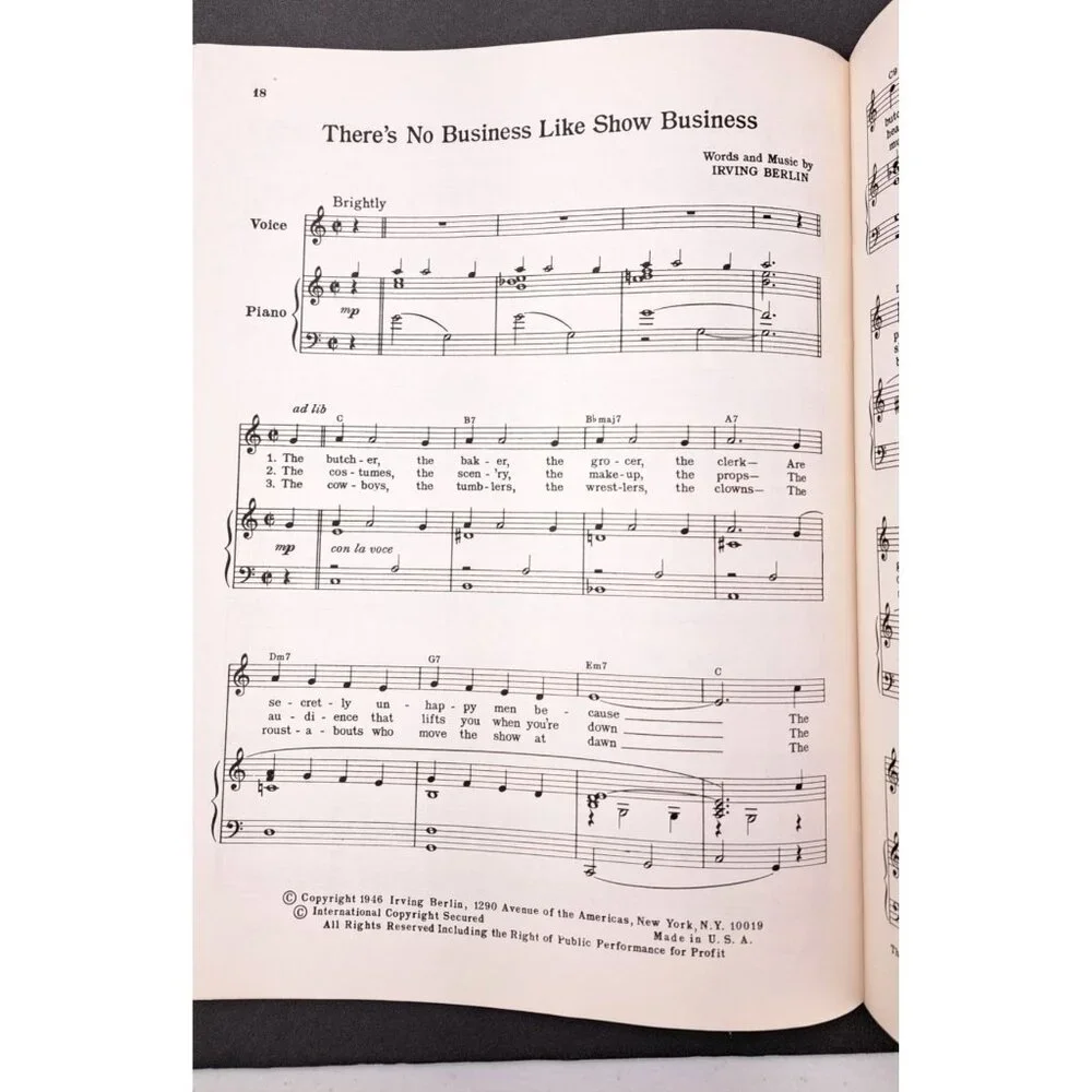 Vintage Annie Get Your Gun Lyrics Music Vocal Book Irving Berlin Ethel Merman